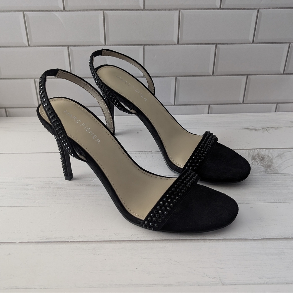 Women's Marc Fisher BETILA rhinestone slingback stiletto Heels